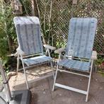 Lichtgewicht inklapbare tuinstoelen,  2 stoelen, Tuin en Terras, Tuinstoelen, Ophalen of Verzenden, Gebruikt, Aluminium, Inklapbaar