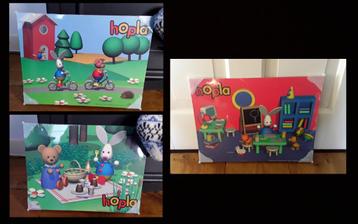 3x wanddecoraties /muurplaten van hopla (nieuw in de verpakk beschikbaar voor biedingen