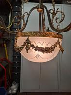 antieke hang lamp 110 x 80cm doorsnede, brons koper, Ophalen of Verzenden