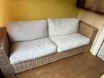 Mooie rotan bank met kussens in goede staat, Ophalen, Gebruikt, Minder dan 75 cm, 150 tot 200 cm