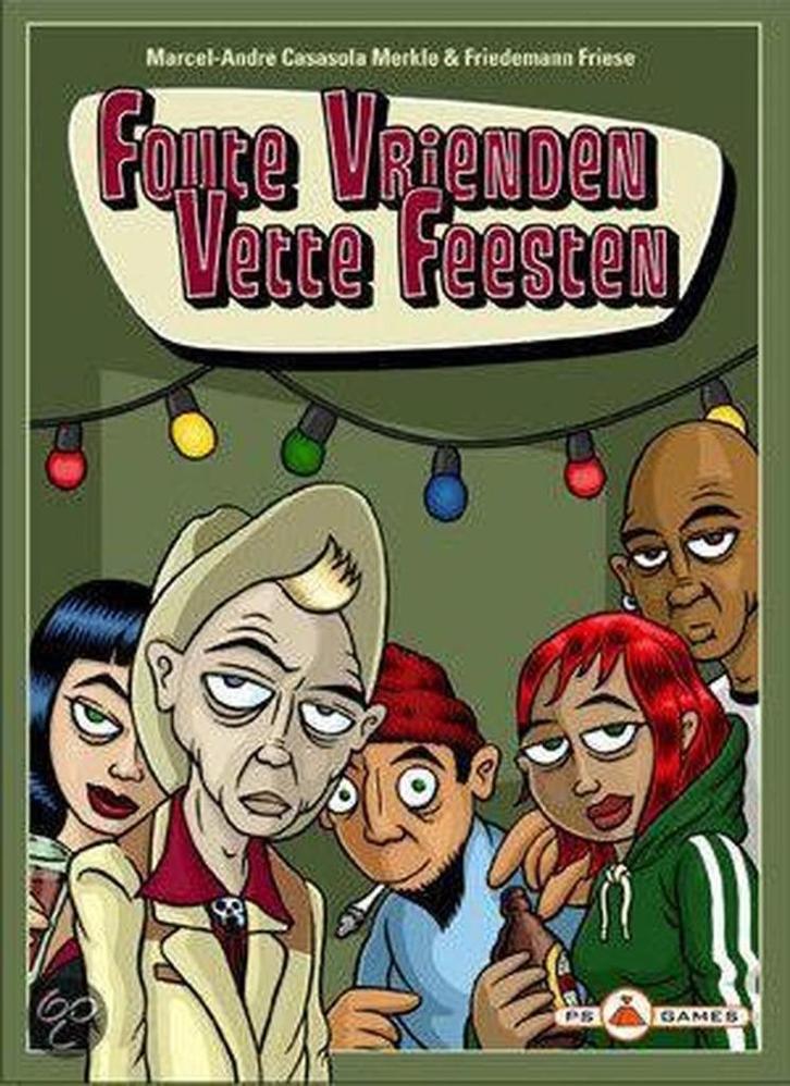 Foute Vrienden Vette Feesten, Hobby en Vrije tijd, Gezelschapsspellen | Bordspellen, Zo goed als nieuw, Een of twee spelers, Drie of vier spelers