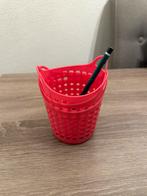 3 kleine roze mandjes, Ophalen of Verzenden, Zo goed als nieuw, Rond, Riet
