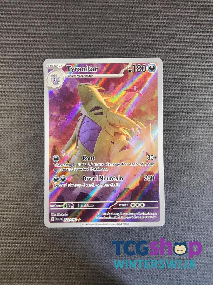 Tyranitar PAL en 222/193, Hobby en Vrije tijd, Verzamelkaartspellen | Pokémon, Nieuw, Losse kaart, Ophalen of Verzenden
