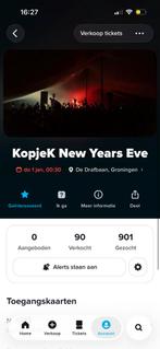 KopjeK New Years Eve ticket (gezocht!), Eén persoon