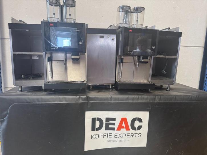2x Melitta met 1 middenkoelkast en 2 Koppenwarmers, Witgoed en Apparatuur, Koffiezetapparaten, Gebruikt, Koffiebonen, Koffiemachine