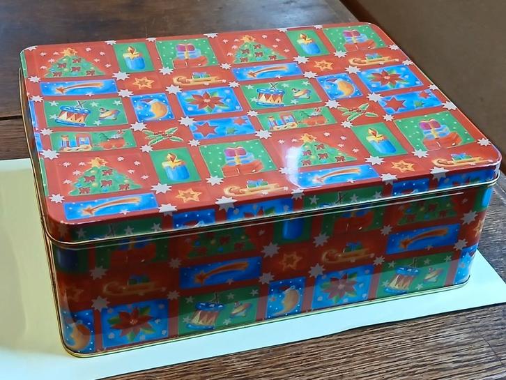 MOOI  GROOT KERSTBLIK. IN PERFECTE STAAT.., Verzamelen, Blikken, Zo goed als nieuw, Overige, Ophalen of Verzenden