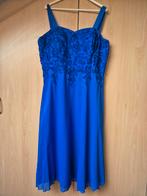 Koningsblauwe jurk valt iets over de knie, mt 46 (ongeveer), Kleding | Dames, Jurken, Ophalen of Verzenden, Zo goed als nieuw