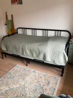 Fyresdal Uitschuifbaar Bed - 80x200 Zwart Metaal, Ophalen, Verstelbaar, Eenpersoons, Zwart