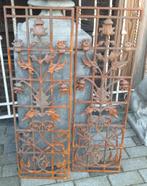 Deurrooster gietijzer blad 30.3/96 in twee kleuren., Antiek en Kunst, Curiosa en Brocante, Ophalen of Verzenden