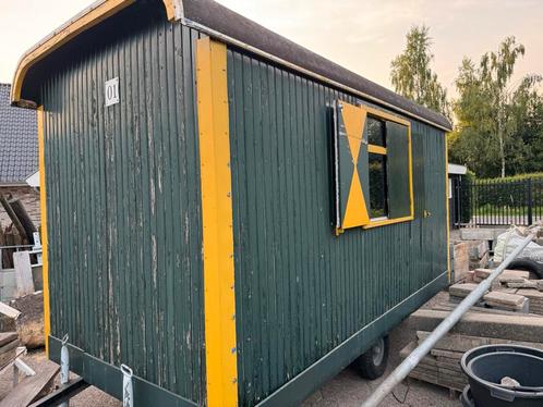 Schaftkeet pipowagen, Doe-het-zelf en Verbouw, Bouwketen en Schaftketen, Gebruikt, Ophalen