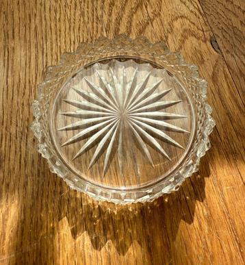 Vintage glazen onderzetters (12 stuks in doos)  beschikbaar voor biedingen