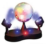 Discolamp, spiegelbol met 2 spots., Muziek en Instrumenten, Ophalen of Verzenden, Nieuw, Licht