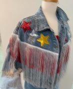 Oeteldonk Denim Jasje met Parel Details - Maat M, Ophalen of Verzenden, Nieuw, Maat 38/40 (M), Blauw