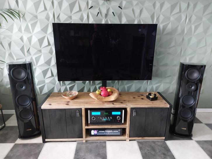 Canton Reference 5 -  Hoogglans zwart- 10 jaar garantie, Audio, Tv en Foto, Luidsprekers, Zo goed als nieuw, Front, Rear of Stereo speakers