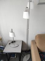 Tafel- en Staande Schemerlamp Set, Huis en Inrichting, Lampen | Vloerlampen, Ophalen, Gebruikt, Glas, Minder dan 100 cm