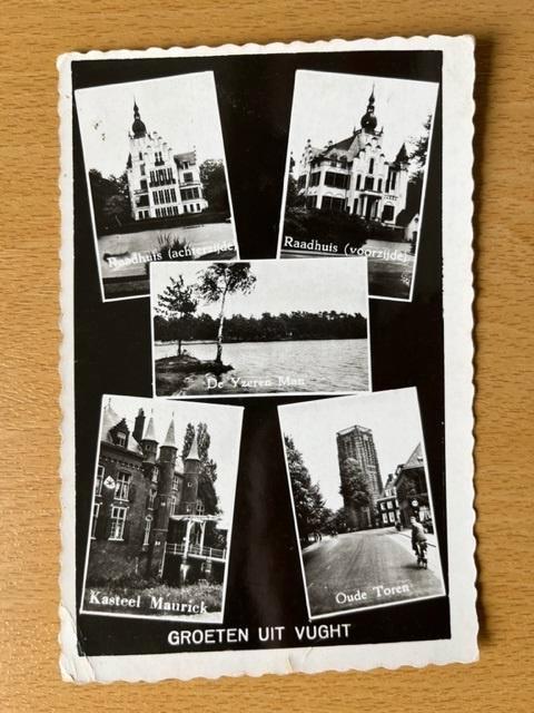 Vught - 1964 - oa Oude Toren, Kasteel Maurick, Verzamelen, Ansichtkaarten | Nederland, Gelopen, Noord-Brabant, 1960 tot 1980, Verzenden