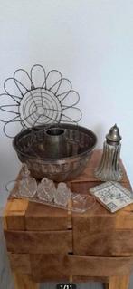 Brocante keuken spullen, tulband, draadmand,strooiflesjes ea, Antiek en Kunst, Curiosa en Brocante, Ophalen of Verzenden