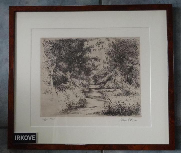 PRACHTIGE ETS BOS DOORKIJKJE * Unica *, Antiek en Kunst, Kunst | Etsen en Gravures, Verzenden