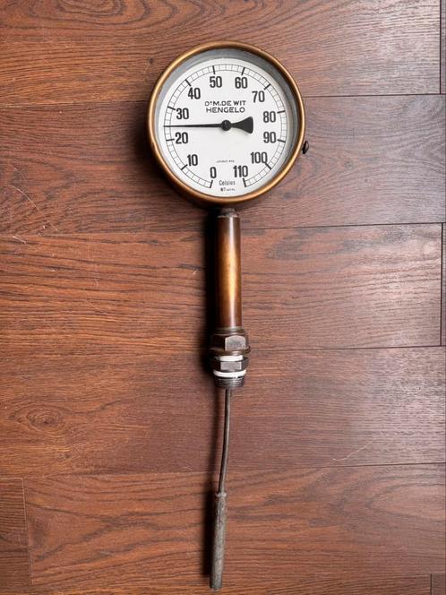 Grote thermometer (koelwater) 15 cm drm De Wit Hengelo, Watersport en Boten, Bootonderdelen, Gebruikt, Motor en Techniek, Ophalen