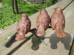 3 VOGELS OP TAK / bronzen beeld / nieuw, Dierenbeeld, Nieuw, Info@huisentuindecoratiemarie.nl, Huis en tuin decoratie marie
