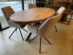 OVALE EETTAFEL MANGO BIJ CHEFMEUBEL SALE !! 299 EURO, Huis en Inrichting, Stoelen, Metaal, Modern, Zwart, Verzenden