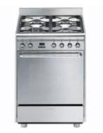 Smeg 4 pits-gasfornuis 60cm, Ophalen, Gebruikt, 60 cm of meer, 4 kookzones