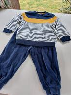 truitje blauw,geel,wit gestreept met velours broekje, mt.80, Gebruikt, Broekje, Ophalen of Verzenden, Baby C&A