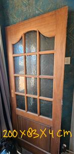 Houten deur met glas, Doe-het-zelf en Verbouw, Deuren en Horren, Ophalen