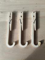 Jpegs - houten knijperkapstokken - 3 stuks, Ophalen of Verzenden, Gebruikt, Hout, Minder dan 100 cm