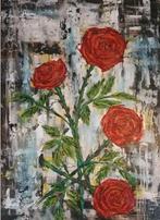 Abstract schilderij rozen., Ophalen