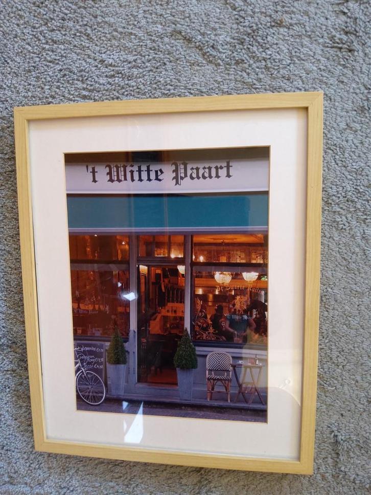 Wand decoratielijst IKEA met afbeelding café., Huis en Inrichting, Woonaccessoires | Lijsten, Zo goed als nieuw, 50 tot 75 cm