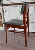 Vintage stoel met leren bekleding, Huis en Inrichting, Barkrukken, 1 kruk, Ophalen, Gebruikt, 60 tot 90 cm