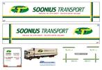 Vrachtauto decal 1:50 Soonius Transport Poeldijk ( type 1 ), Hobby en Vrije tijd, Modelauto's | 1:50, Verzenden, Nieuw, Bus of Vrachtwagen