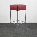 Montis Samba Barkruk Bordeaux Rood Leder, Huis en Inrichting, Barkrukken, 1 kruk, Ophalen, Gebruikt, Leer