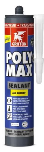Griffon Polymax Sealant kit transparant  -280ml transparant, Ophalen of Verzenden, Nieuw, Materiaal
