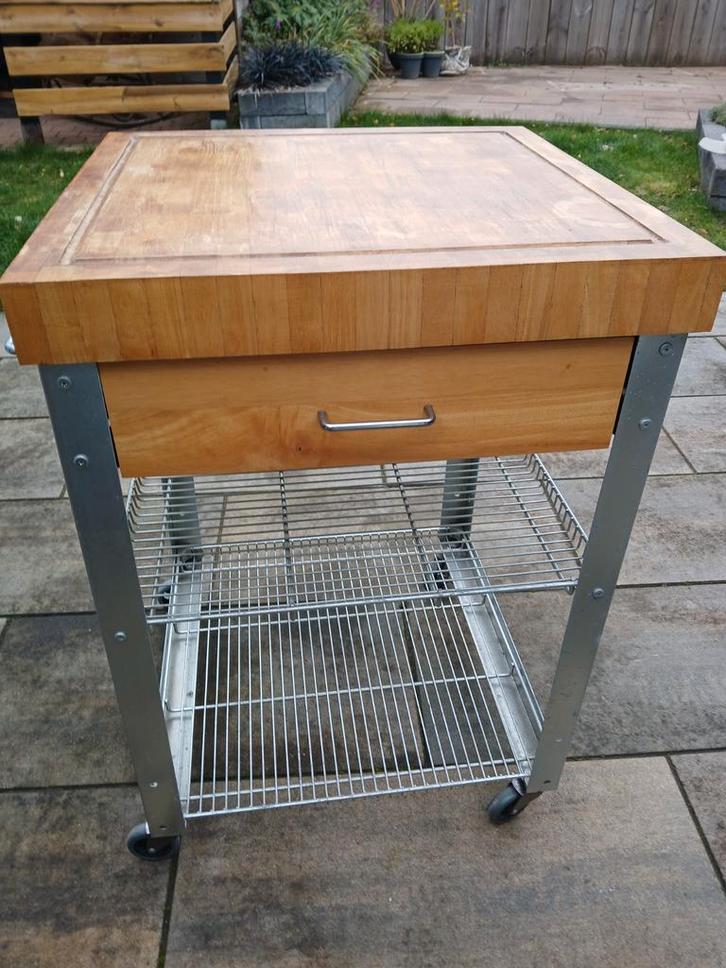 Handig Verrijdbaar Keukenblokje met Lade, Huis en Inrichting, Keuken | Keukenbenodigdheden, Gebruikt, Ophalen of Verzenden