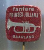 Fanfare Princes Juliana Baarland blik speldje ( V_132a ), Verzamelen, Speldjes, Pins en Buttons, Verzenden, Nieuw, Merk, Speldje of Pin