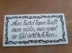 Vintage Tegelwijsheid: Op tijd vertrekken!, Ophalen of Verzenden