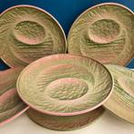 Antieke Franse Aspergeborden van Gien, Antiek en Kunst, Ophalen of Verzenden