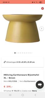 HK Living tafel aardewerk, Huis en Inrichting, Minder dan 55 cm, Rond, Zo goed als nieuw, Ophalen