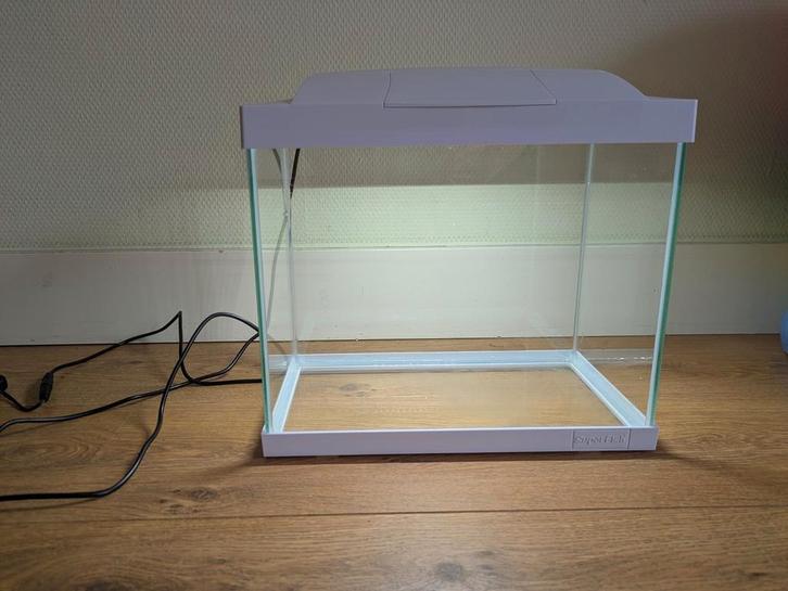Aquarium met starterspakket, Dieren en Toebehoren, Vissen | Aquaria en Toebehoren, Zo goed als nieuw, Leeg aquarium, Ophalen