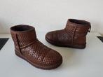 Ugg maat 38 mooie gevlochten leren boots laarzen wol gevoerd, Bruin, Verzenden, Lage of Enkellaarzen, Ugg / UGG