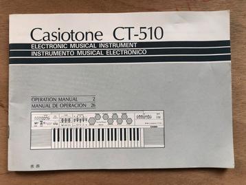 Gebruiksaanwijzing voor Casio CT510  met drumsolo. beschikbaar voor biedingen