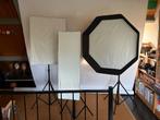 Elinchrom studio set met flitsers en softboxen, Audio, Tv en Foto, Fotografie | Fotostudio en Toebehoren, Ophalen, Gebruikt, Complete fotostudio