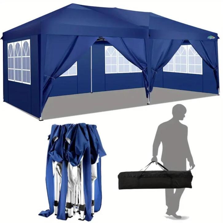 Partytent 3x6 meter - met zijwanden - verschillende kleuren, Tuin en Terras, Partytenten, 5 tot 8 meter, Ophalen of Verzenden
