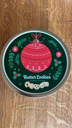 Rond kerstblik kerstbal koekblik Butter cookies groen rood, Ophalen of Verzenden, Zo goed als nieuw, Koek(jes), Overige merken