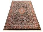Vintage Perzisch wol Kashmar vloerkleed dark blue 171x240cm, Persian Perzisch vintage oosters hype, 150 tot 200 cm, Ophalen of Verzenden