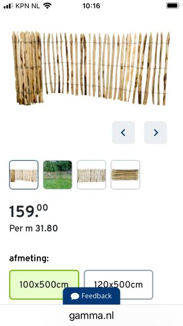 Kastanje houten schapen hek beschikbaar voor biedingen