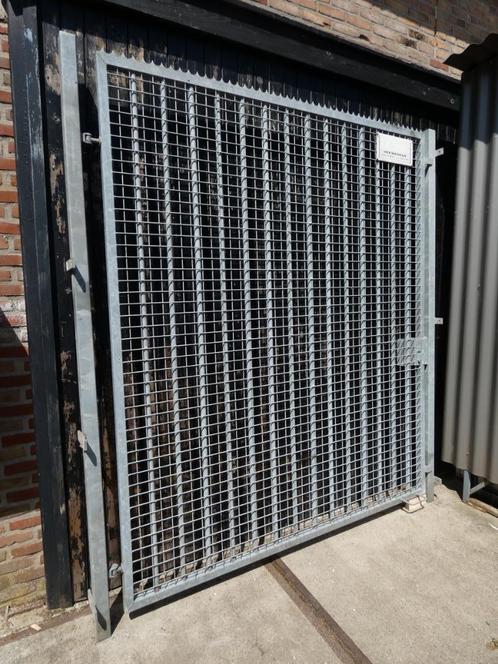 Spijlen poort, Tuin en Terras, Tuinhekken en Hekwerk, Gebruikt, Spijlenhekwerk, IJzer, Met poort, Ophalen