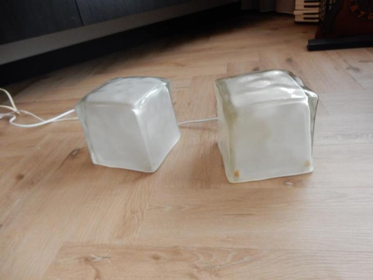 Ikea Iviken Ice cubes tafellamp, Huis en Inrichting, Lampen | Tafellampen, Zo goed als nieuw, Minder dan 50 cm, Glas, Ophalen of Verzenden